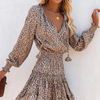 Hazel | Leopard Print Dress with Ruffle Sleeve Detail