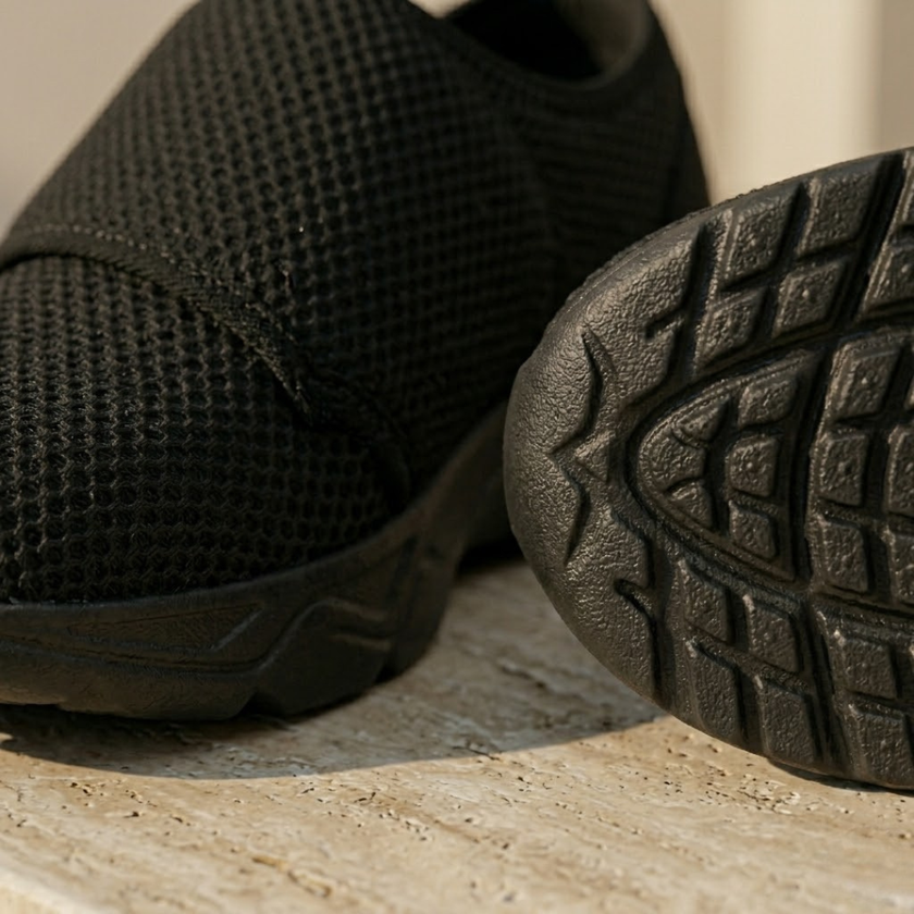 Men’s FJØRNA mesh trainers, lightweight breathable slip-on shoes with a sleek design and supportive sole.
