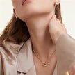 Lily | Dual-Tone Circle Necklace in 14K Gold & Silver
