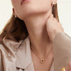 Lily | Dual-Tone Circle Necklace in 14K Gold & Silver