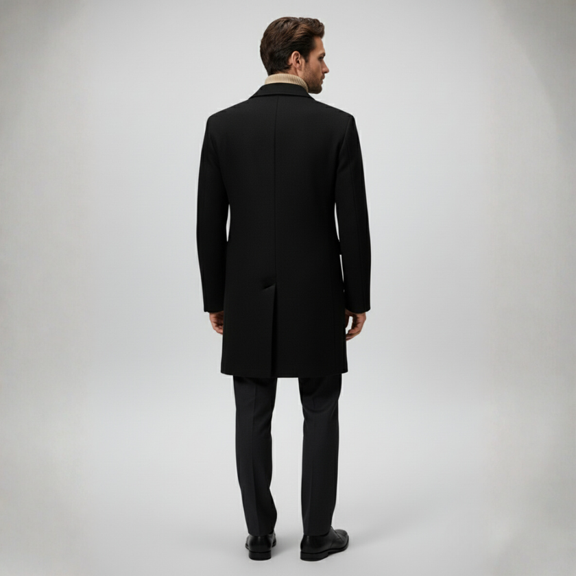 Double-Breasted Wool Overcoat