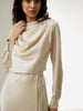 Silje | Stand Collar Silk Dress