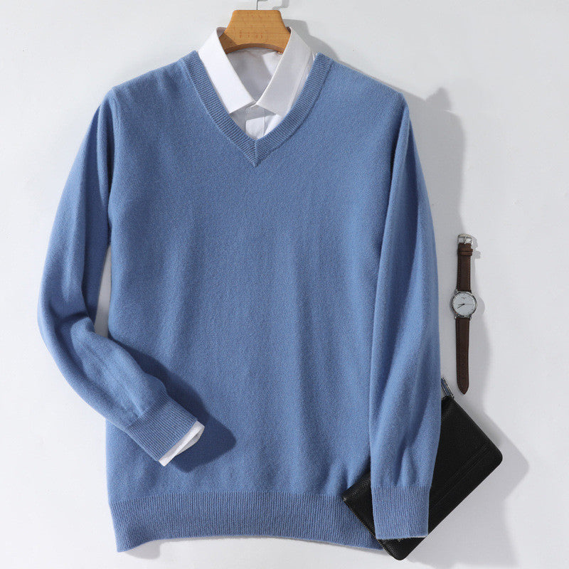 Cashmere V-Neck Sweater - 6