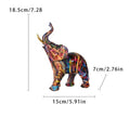 Eye-Catching Artistic Elephant Statue with Graffiti Design