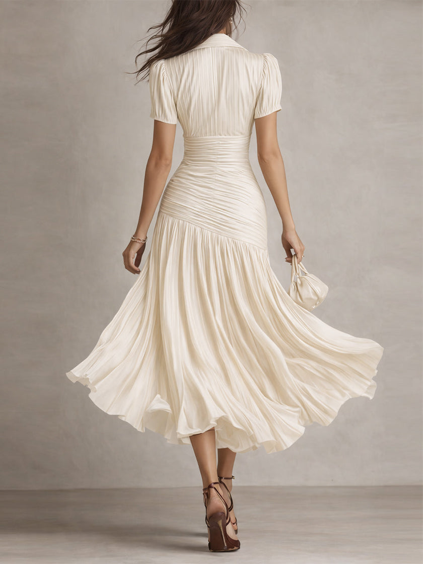 Satin Bodycon Midi Dress | Evening Dress