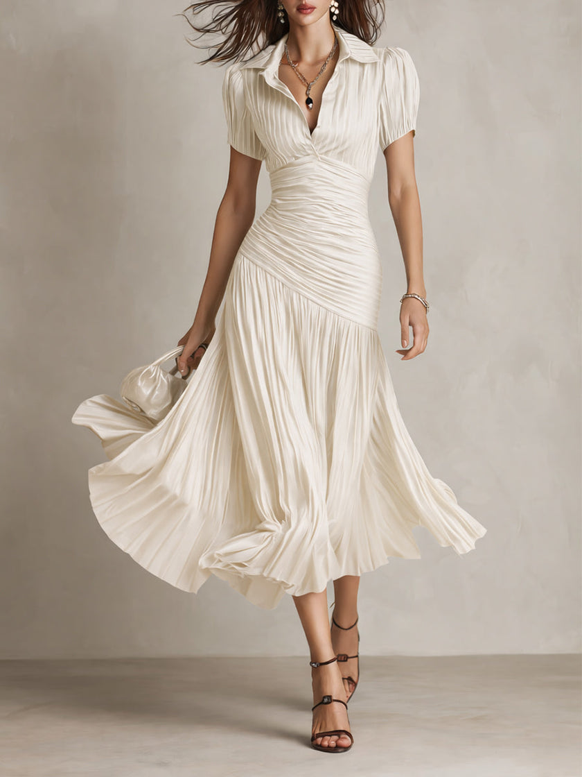 Satin Bodycon Midi Dress | Evening Dress