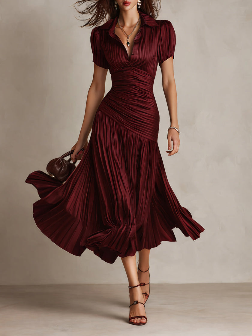 Satin Bodycon Midi Dress | Evening Dress