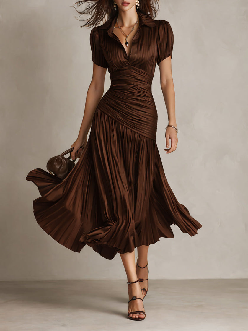 Satin Bodycon Midi Dress | Evening Dress
