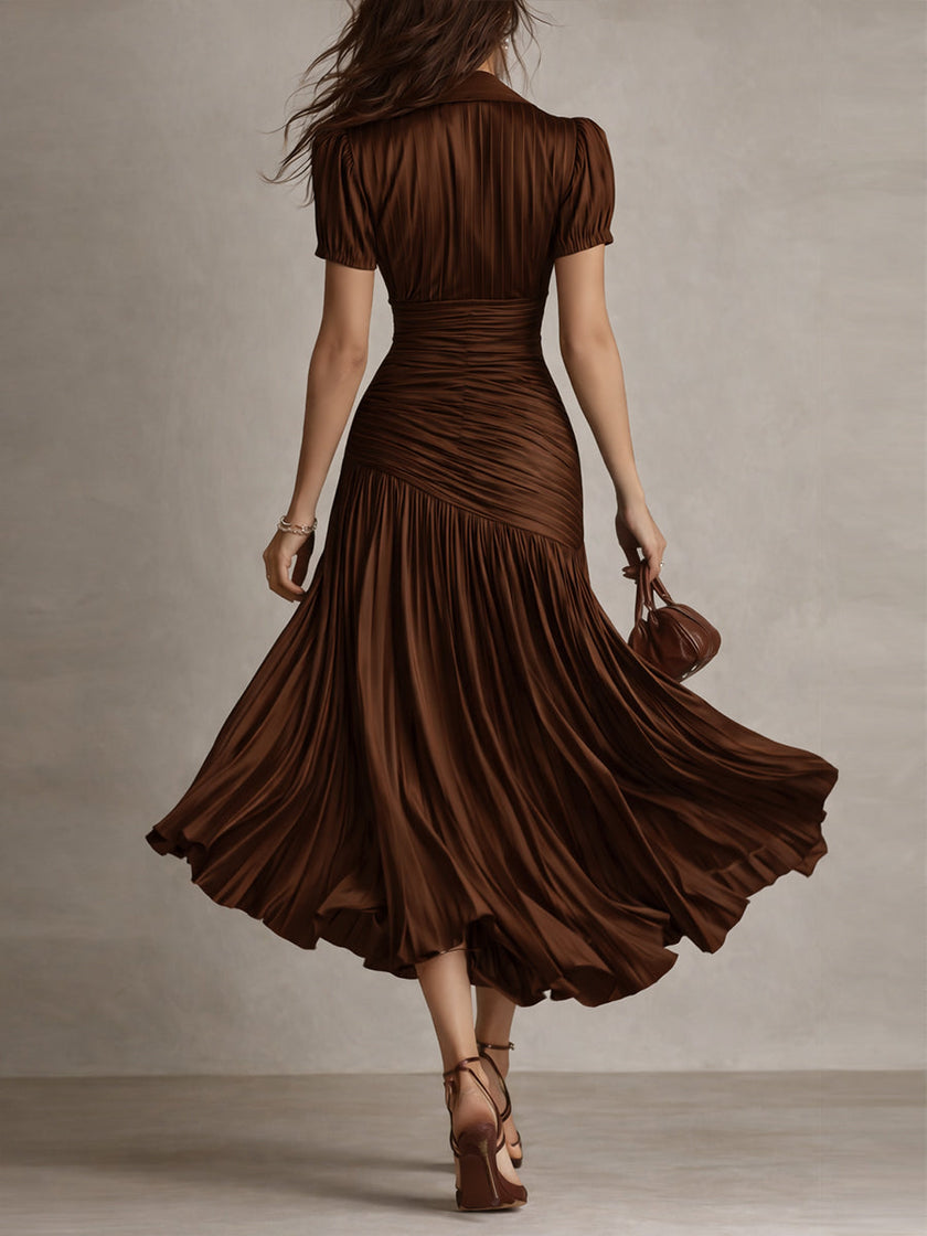 Satin Bodycon Midi Dress | Evening Dress