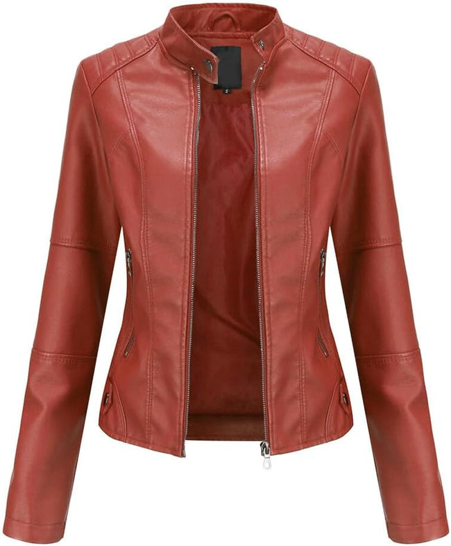 Mia – Women’s Leather Jacket Stylish Biker | Classic Moto Coat 1