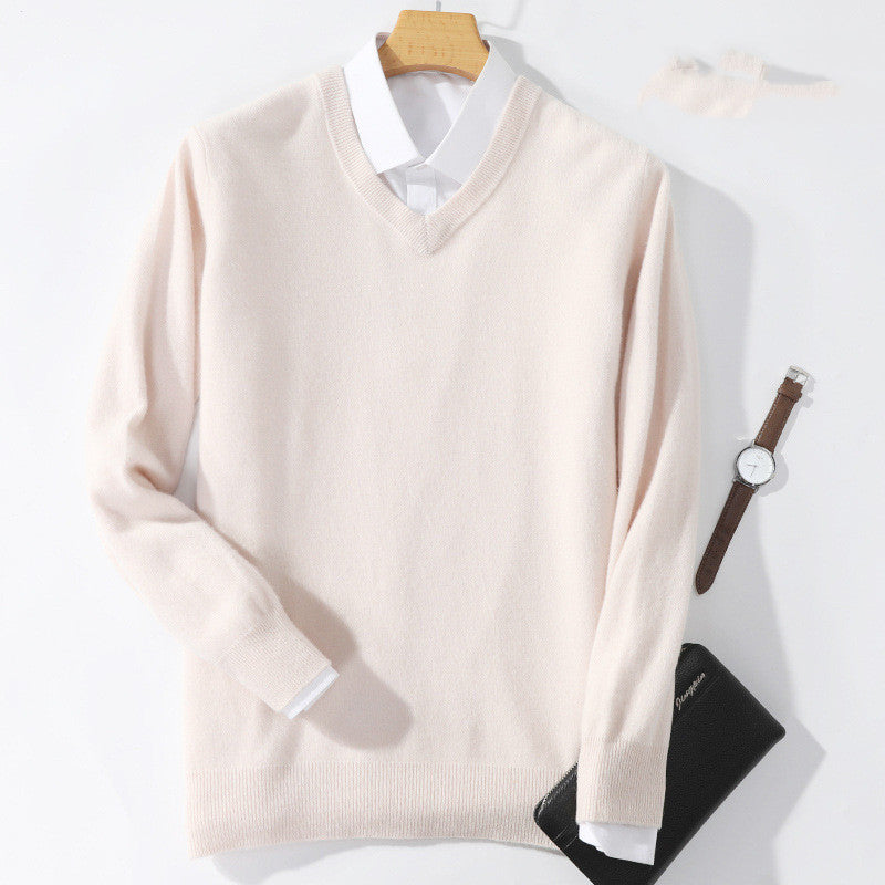 Cashmere V-Neck Sweater - 11