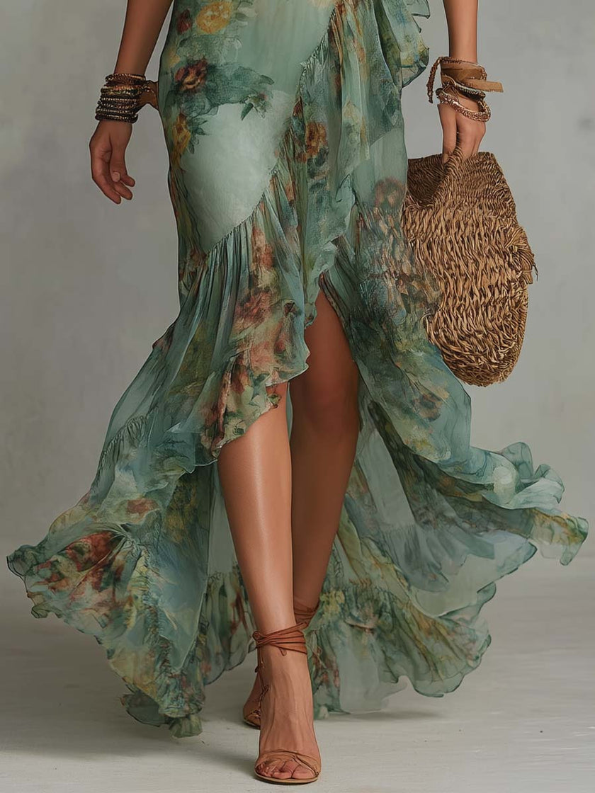 FJØRNA women's wrap dress, stylish and elegant, featuring a flattering fit and soft fabric, perfect for casual or formal occasions.