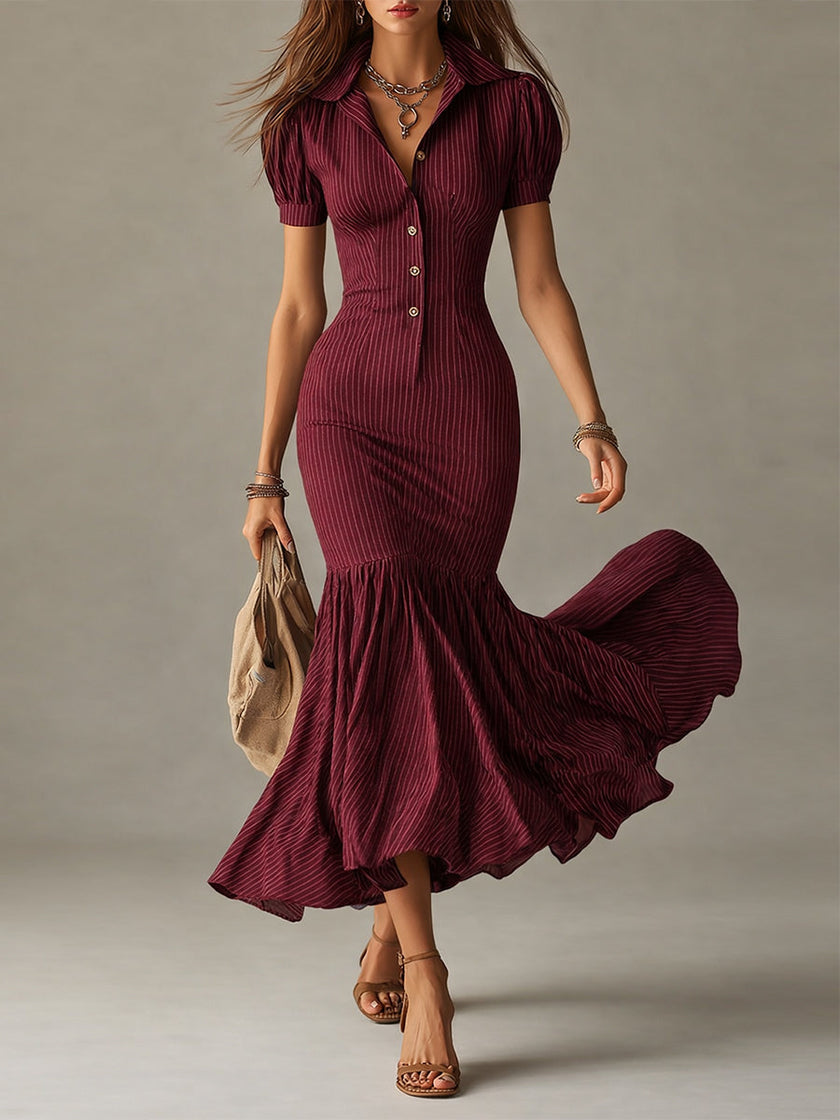 Striped Maxi Dress | Evening Dress