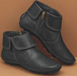 Stylish Black Ankle Boots Flat - 2