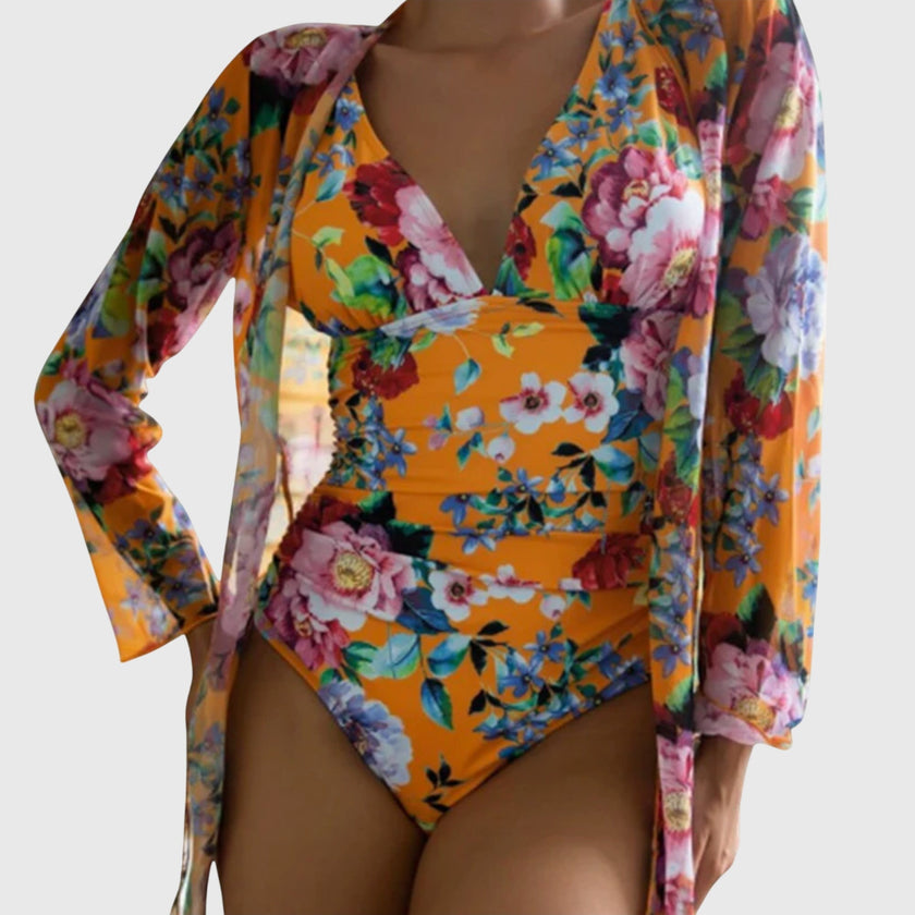 FJØRNA women's slim fit bikini set with quick-dry fabric and adjustable straps, perfect for swimming and beachwear.