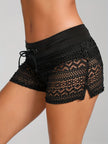 FJØRNA women's boho beach shorts with elastic waistband, lightweight casual shorts perfect for summer beachwear.