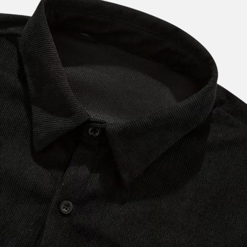 Men's FJØRNA overshirt jacket in classic smart casual fit, featuring button-up front and versatile style, suitable for everyday wear.