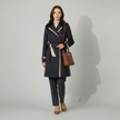 Women's Double-Breasted Trench Coat with Belt and Cuff Straps – Classic Stylish Outerwear for Transitional Seasons