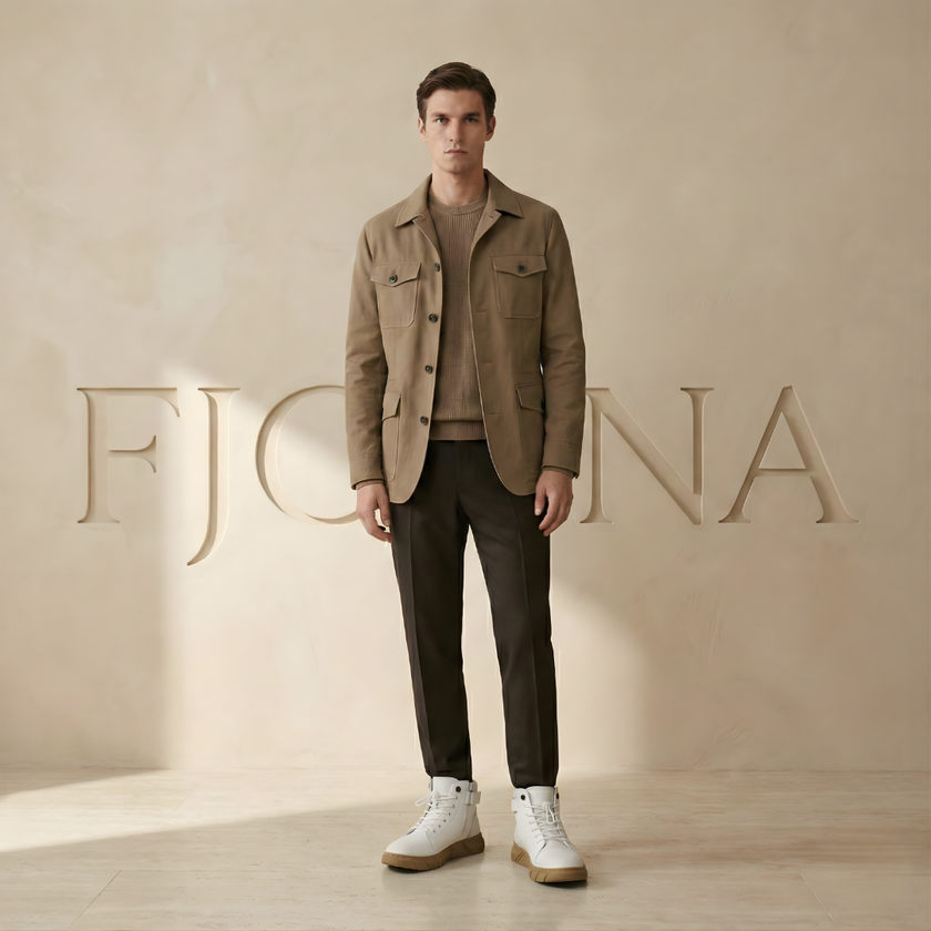 Men's leather orthopedic boots with side zipper, FJØRNA shoes for comfortable, supportive footwear.