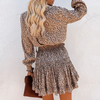Hazel | Leopard Print Dress with Ruffle Sleeve Detail