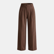 FJØRNA women's high waist wide leg tailored trousers, stylish and comfortable pants with a flowing fit and classic design.