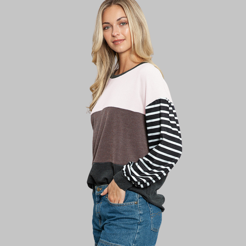 Striped Knit Pullover