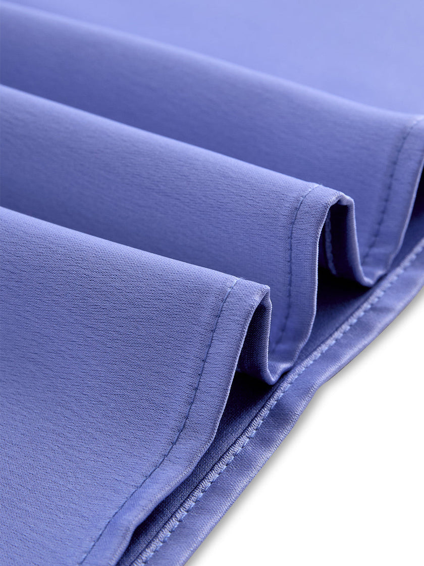 Lavender satin blouse for women with cross neck and gathered sleeveless design, by FJØRNA, stylish and elegant top for women.