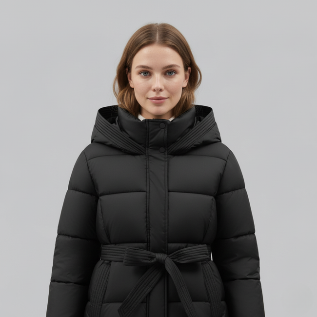 Lisa - Winter Jacket Parka Belted Coat