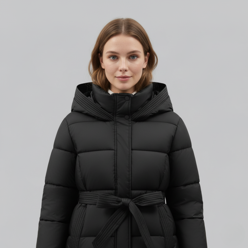 Lisa - Winter Jacket Parka Belted Coat