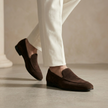 FJØRNA men's suede shoes with a sleek design, featuring a smooth suede upper and stylish laces for a modern look.