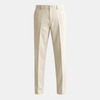 FJØRNA men's straight leg trousers with elastic waist, casual pants in neutral fabric, suitable for everyday wear.