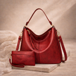 FJØRNA vegan faux leather hobo shoulder bag for women with spacious design and stylish look.