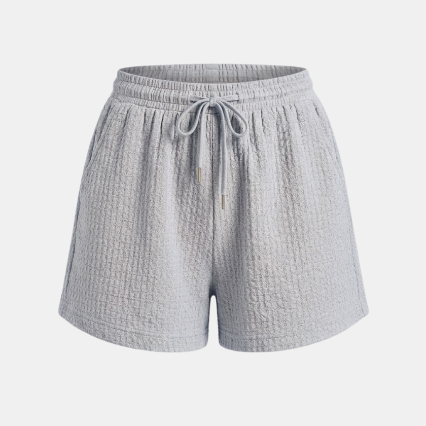 FJØRNA women's relaxed fit drawstring shorts, casual pants for women with comfortable waistband and lightweight fabric.