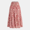 FJØRNA women's high waist maxi skirt with paisley print, flowing fabric and stylish design for casual or dressy wear.