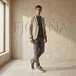 Men's FJØRNA mesh walking shoes with breathable air cushion and lightweight design, ideal for comfort and active wear.