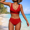 FJØRNA women's summer bikini with wrap design and tummy control, featuring stylish swimwear for women.