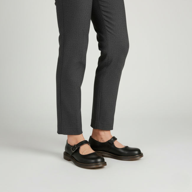 Nina - Women's Vintage Mary Jane Shoes - Classic Leather with Strap and Comfortable Sole