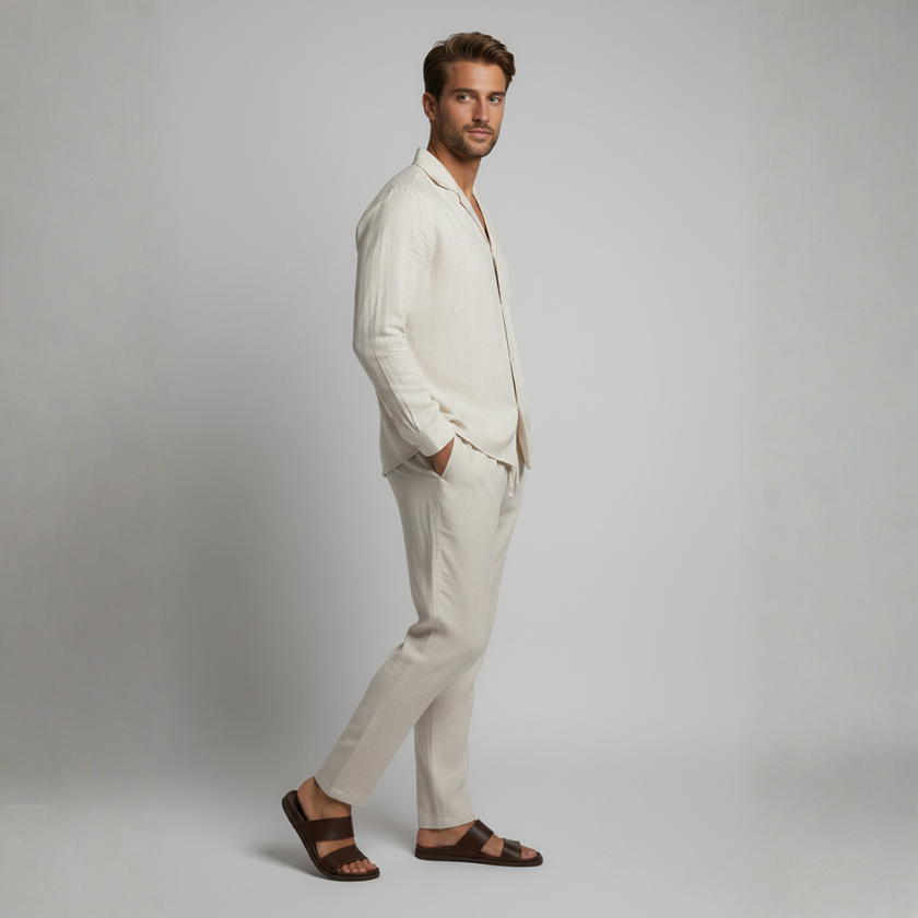 Miles | Lightweight Linen Set for Men – Shirt & Pants Combo