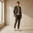 FJØRNA men's suede slip-on loafers, stylish and comfortable shoes with a smooth finish and classic design.