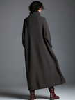 Brown Knit Maxi Dress For Women