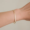 Clara | Elegant 14K Gold Herringbone Chain Bracelet