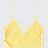 Isabella - Sunny Straps Satin Butter Yellow Dress