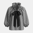 FJØRNA oversized long sleeve top for women, loose-fit long sleeve blouse with relaxed style and casual design