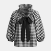 FJØRNA oversized long sleeve top for women, loose-fit long sleeve blouse with relaxed style and casual design