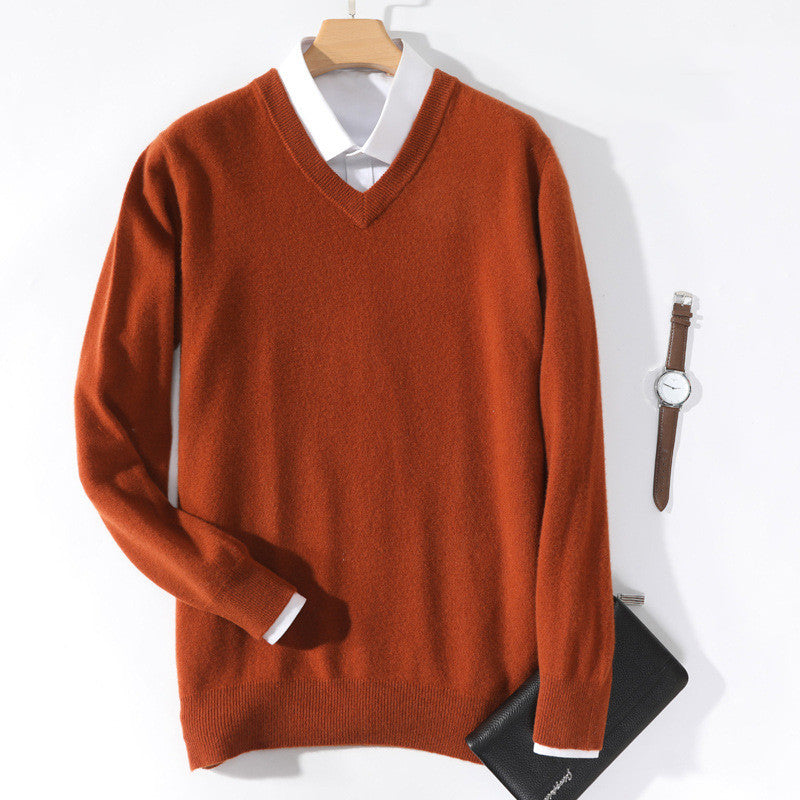 Cashmere V-Neck Sweater - 13