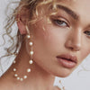 Elegant Large Pearl Hoop Earrings