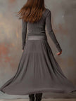 Charcoal Knit Maxi Dress For Women