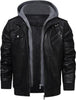 Ethan – Men's Leather Jacket - Stylish Bomber with Hood | Motorcycle Jacket 13