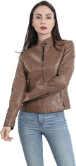 Mia – Women’s Leather Jacket Stylish Biker | Classic Moto Coat 11