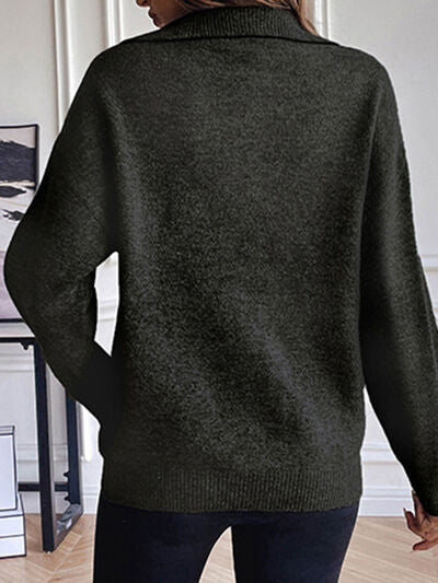 Chic Half-Zip Sweater - 11